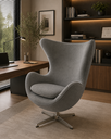 Ver imagem 2 de Poltrona Egg - Tecido Suede Cinza