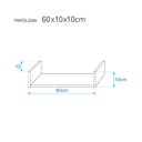 Ver imagem 3 de Kit 6 Prateleiras U 60 X 10cm Nogal Suporte Invisível