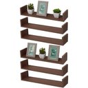 Ver imagem 1 de Kit 6 Prateleiras U 60 X 10cm Nogal Suporte Invisível