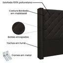 Ver imagem 5 de Cabeceira Estofada Cama Box Casal Alteza 140cm Corano Marrom - Desk Design