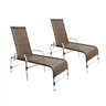 3 Espreguiçadeiras e Mesa Decorativa para Piscina, Jardim Trama Original - 2