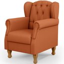 Ver imagem 1 de Poltrona Decorativa Para Sala De Estar Yara P02 Tecido Terracota - Lyam Decor