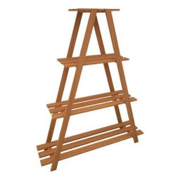 Estante para Plantas Maderin com 4 Regulagem Pirâmide Mel - 1 Estante para Plantas Maderin com 4 Regulagem Pirâmide Mel - 1