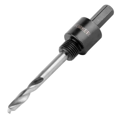 Suporte para Serra Copo 3-8 14 a 30mm com Broca Piloto 1-4 Aco Carbono Worker