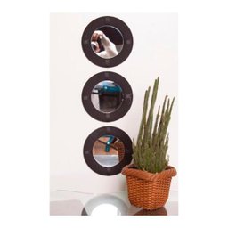 Kit Espelhos 0 com 3 Peças Textura de Corda 25cm Pretos St40508 Domus - 1