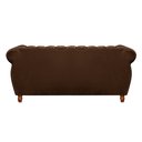 Ver imagem 3 de Sofá Chesterfield Realeza 3 Lugares Decoração Retrô - Veludo Marrom