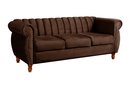 Ver imagem 2 de Sofá Chesterfield Realeza 3 Lugares Decoração Retrô - Veludo Marrom