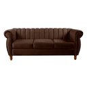Ver imagem 1 de Sofá Chesterfield Realeza 3 Lugares Decoração Retrô - Veludo Marrom