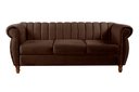 Ver imagem 1 de Sofá Chesterfield Realeza 3 Lugares Decoração Retrô - Veludo Marrom