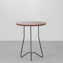 Ver imagem 3 de Mesa Lateral Filete Redonda Preto e Nozes - 45cm x 52,3cm Abra Cadabra