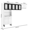 Ver imagem 2 de Cozinha Completa Compacta Aço Pretobranco Múltipla Bertolini