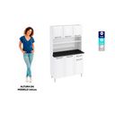 Ver imagem 3 de Armário de Cozinha de Aço Kit Triplo 105cm Rose Multimóveis Smart CR6095 Branco
