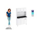 Ver imagem 3 de Armário de Cozinha de Aço Kit Triplo 105cm Rose Multimóveis Smart CR6095 Branco