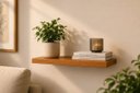 Ver imagem 1 de Prateleira MDF 30x20 Moderna Suporte Parede Invisivel 30mm Italian Noce