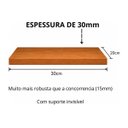 Ver imagem 4 de Prateleira MDF 30x20 Moderna Suporte Parede Invisivel 30mm Italian Noce