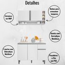 Ver imagem 7 de Balcão de Cozinha e Armário Aéreo Vanessa 105 Cm Branco Ajl