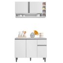 Ver imagem 2 de Balcão de Cozinha e Armário Aéreo Vanessa 105 Cm Branco Ajl