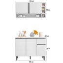 Ver imagem 3 de Balcão de Cozinha e Armário Aéreo Vanessa 105 Cm Branco Ajl