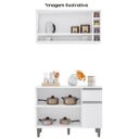 Ver imagem 4 de Balcão de Cozinha e Armário Aéreo Vanessa 105 Cm Branco Ajl