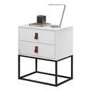 Ver imagem 5 de Unic 45cm Base Metálica Preta Estílo Industrial Compacto e Minimalista com Gavetas:branco/preto
