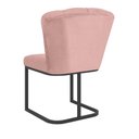 Ver imagem 5 de Cadeira Jantar Flor Mesa Cozinha Reforçada Base Metal Preta Cor:rosa