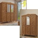 Ver imagem 1 de Conjunto Quarto Brasil Imbuia Guarda-Roupa 4 Portas 3 Gavetas + Guarda-Roupa 3 Portas 3 Gavetas Made