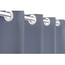 Ver imagem 4 de Cortina Para Sala ou Quarto 2,80m X 1,80m Com Forro Em Tecido Microfibra e Voil Cinza Com Ilhós