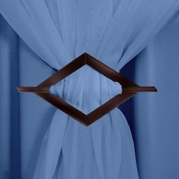 Cortina Decorativa Corta Luz Blackout com Voil para Janela ou Porta Balcão 3,00M x 1,80M Azul - 2