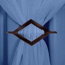 Ver imagem 2 de Cortina Decorativa Corta Luz Blackout com Voil para Janela ou Porta Balcão 3,00M x 1,80M Azul