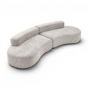 Ver imagem 3 de Sofá Haven 3 Lugares com Chaise Creme Poliéster Compactado Cazedis