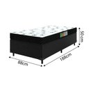 Ver imagem 6 de Cama Box Solteiro Colchão Espuma 88x188x50cm Polar Branco / Preto