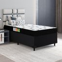 Ver imagem 5 de Cama Box Solteiro Colchão Espuma 88x188x50cm Polar Branco / Preto