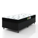 Ver imagem 1 de Cama Box Solteiro Colchão Espuma 88x188x50cm Polar Branco / Preto