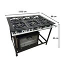 Ver imagem 4 de Fogão 6 Bocas Cefaz com Forno Linha Gold Baixa Pressão CFZG-135
