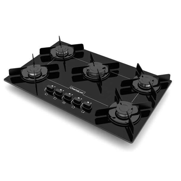 Cooktop 5 Bocas Chamalux Chef Preto Ferro Fundido MadeiraMadeira