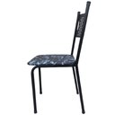 Ver imagem 5 de Kit 3 Cadeira para Cozinha Mc Tubular Almofadada Estrutura Preta com Assento Floral Medcombo