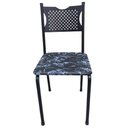 Ver imagem 4 de Kit 3 Cadeira para Cozinha Mc Tubular Almofadada Estrutura Preta com Assento Floral Medcombo