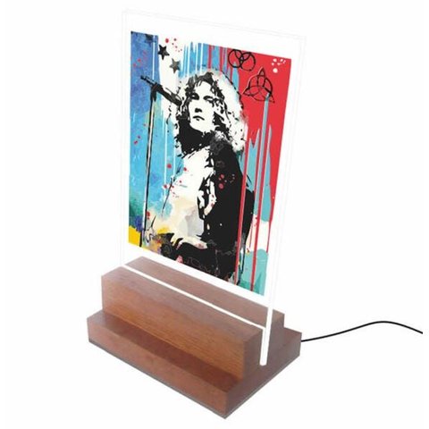 Abajur e Luminária de Led e Acrilíco - Rock - Led Zeppelin