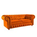Ver imagem 1 de Namoradeira Chesterfield Bourbon 3 Lugares Via Encanto Veludo Ferrugem