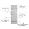 Porta para Sauna a Vapor de Alumínio Branco 0,70 X 1,99m - Sodramar - 3