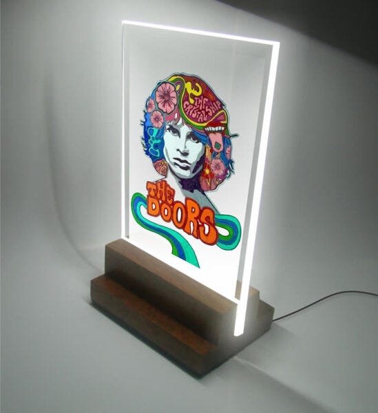 Abajur e Luminária de LED e Acrilíco - The Doors - 2