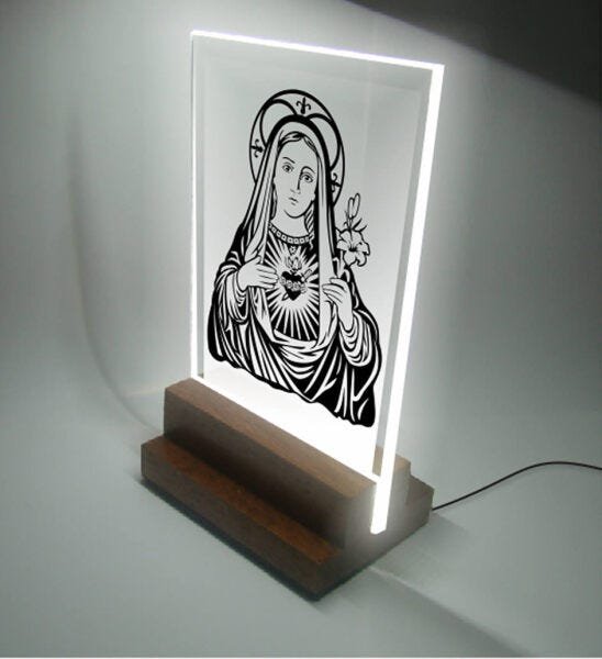 Abajur e Luminária Virgem Maria - Ave Maria - 1