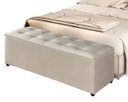 Ver imagem 1 de Recamier Baú Milão 1,50m Decorativo Premium para Cama Casal Estilo Closet Estofado Cor Bege