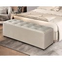 Ver imagem 2 de Recamier Baú Milão 1,50m Decorativo Premium para Cama Casal Estilo Closet Estofado Cor Bege