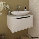 Ver imagem 3 de Gabinete de Banheiro 60 cm com 1 Porta Basculante Branco