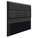 Ver imagem 1 de Cabeceira King Brick P02 195 cm Para Cama Box Suede Preto