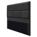 Ver imagem 4 de Cabeceira King Brick P02 195 cm Para Cama Box Suede Preto