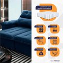 Ver imagem 3 de Sofá Retrátil Reclinável Verona 2,00m Suede Velut Molas Ensacadas - King House