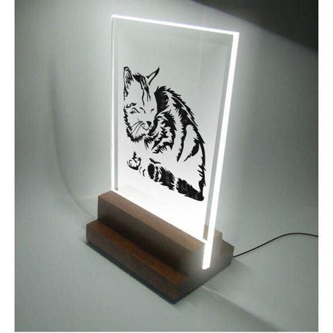 Abajur e Luminária Infantil Pet - Gato Sonolento
