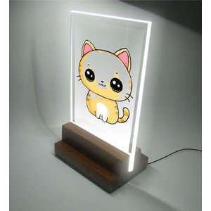 Abajur e Luminária Infantil Pet - Gatinho Curioso